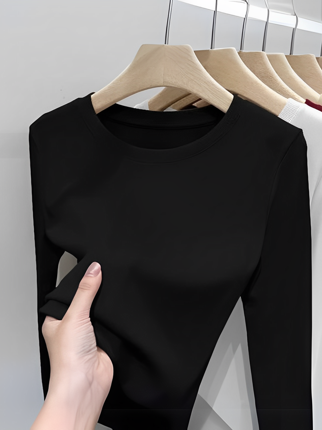 Blusa Feminina de Manga Longa Térmica com Gola Redonda - Cindy