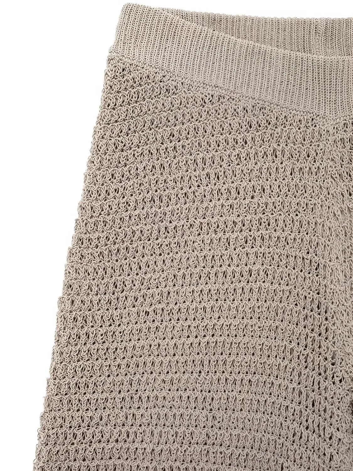 Conjunto Feminino de Tricô com Blusa Gola Polo e Fechamento em Botões com Calça Wide Leg - Calista