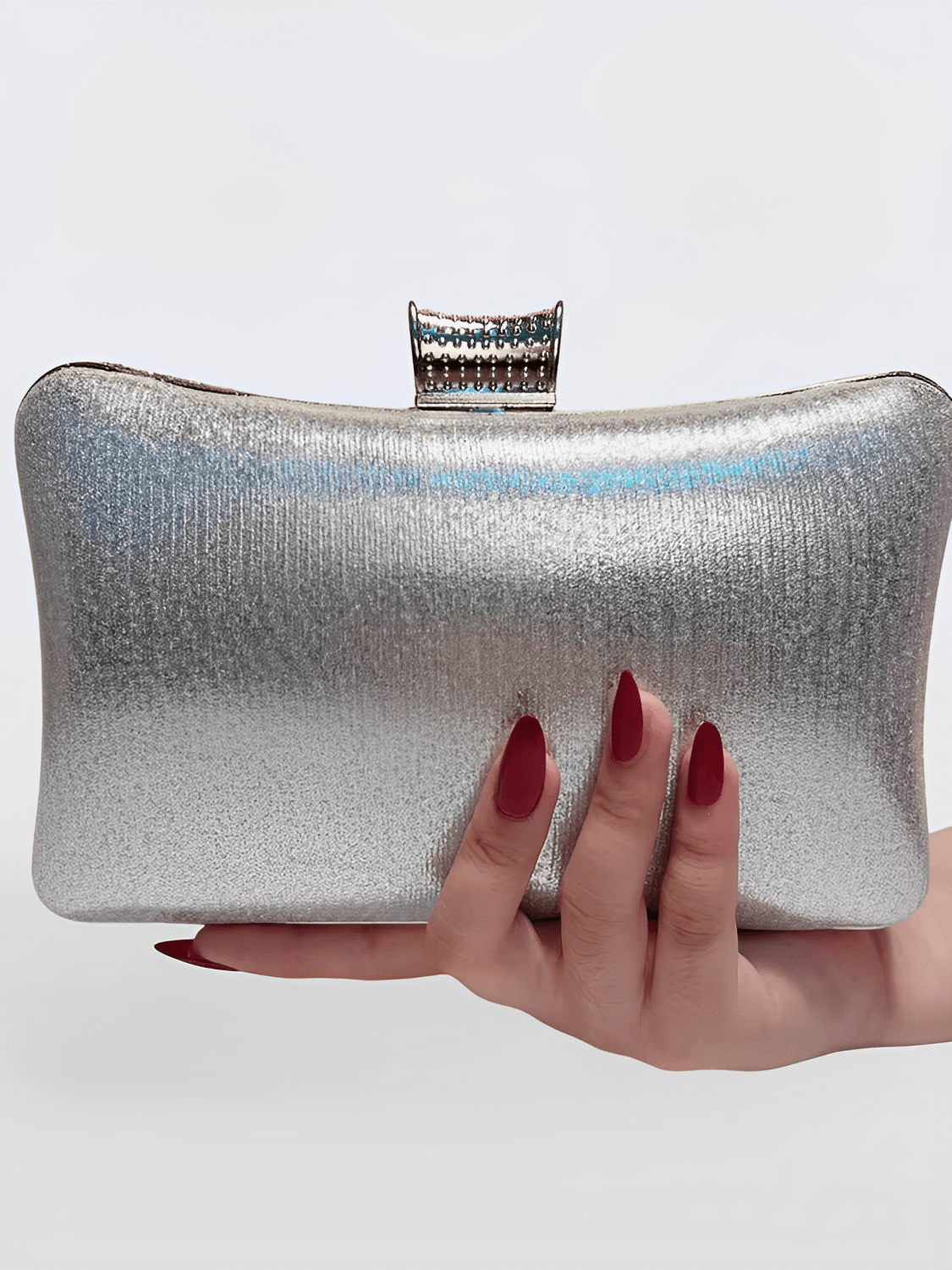 Bolsa Feminina Clutch Com Cristais e Alças Removíveis para Festa – Nayra