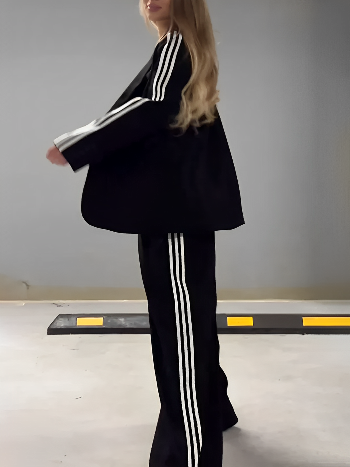 Conjunto Feminino Claire – Blazer Oversized e Calça Pantalona com Listras | Moda Casual Chic