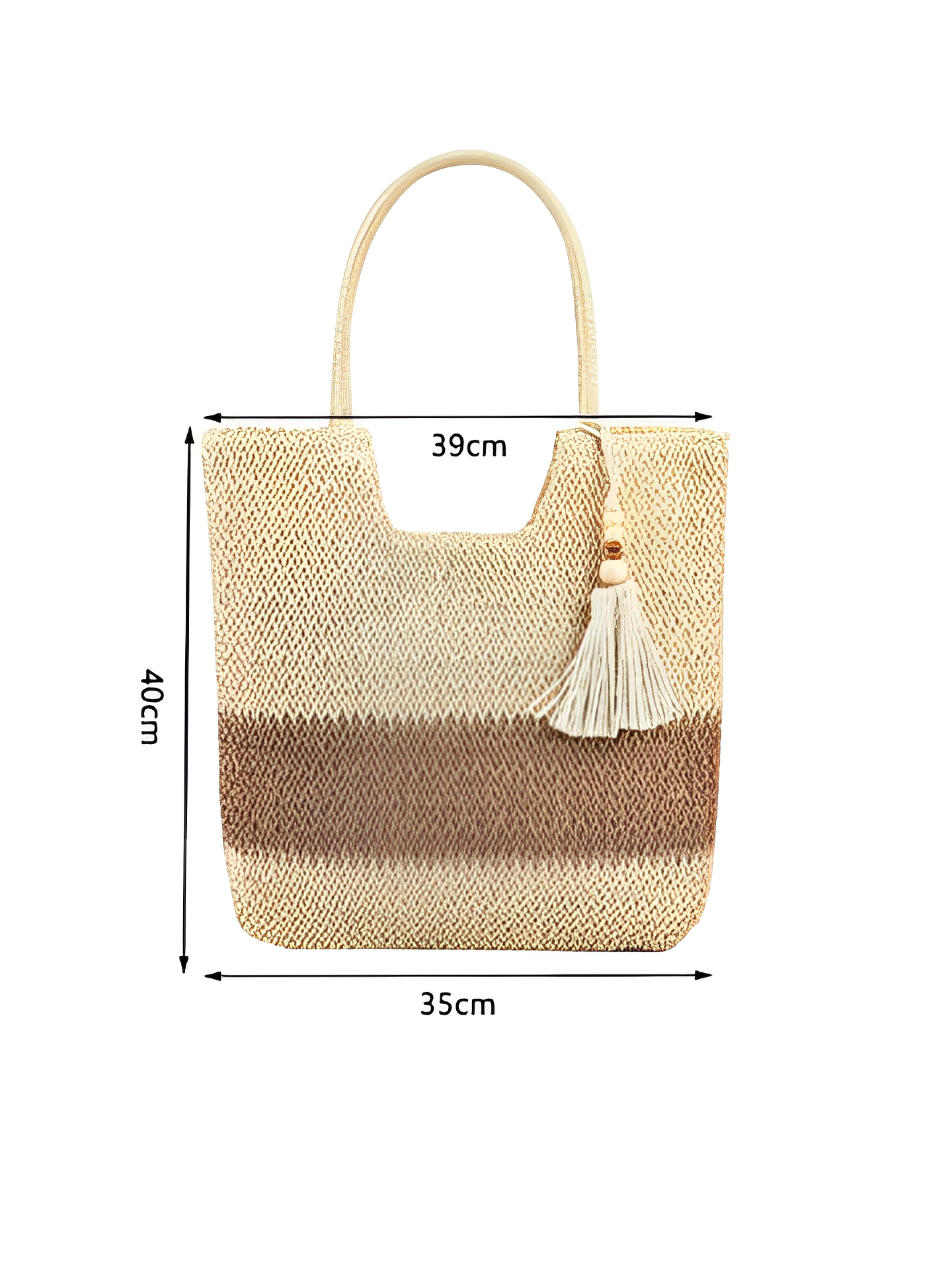 Bolsa Feminina Tote de Palha com Alça de Ombro Trançada para Praia - Manu