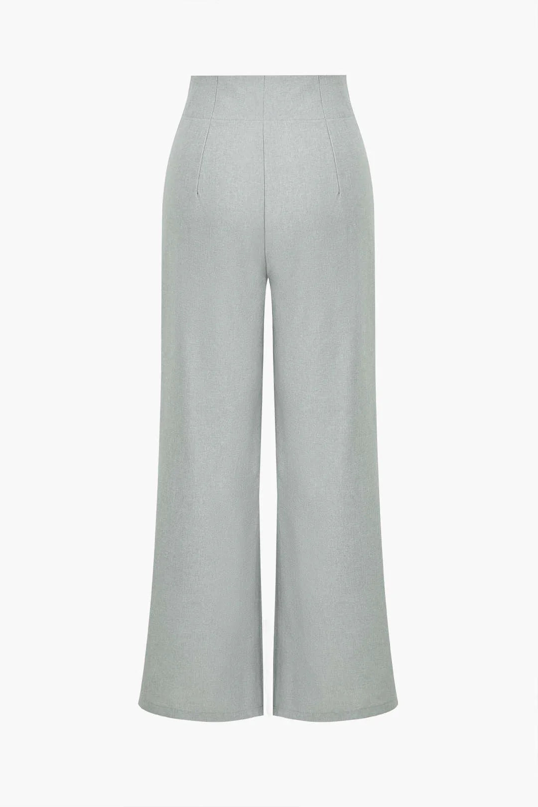 Conjunto Feminino de Alfaiataria com Colete Acinturado de Botões Maxi e Calça Reta com Fenda - Brenda