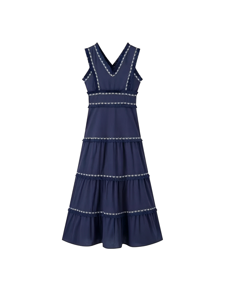 Vestido Feminino Boho Midi com Babados e Decote em V - Amara