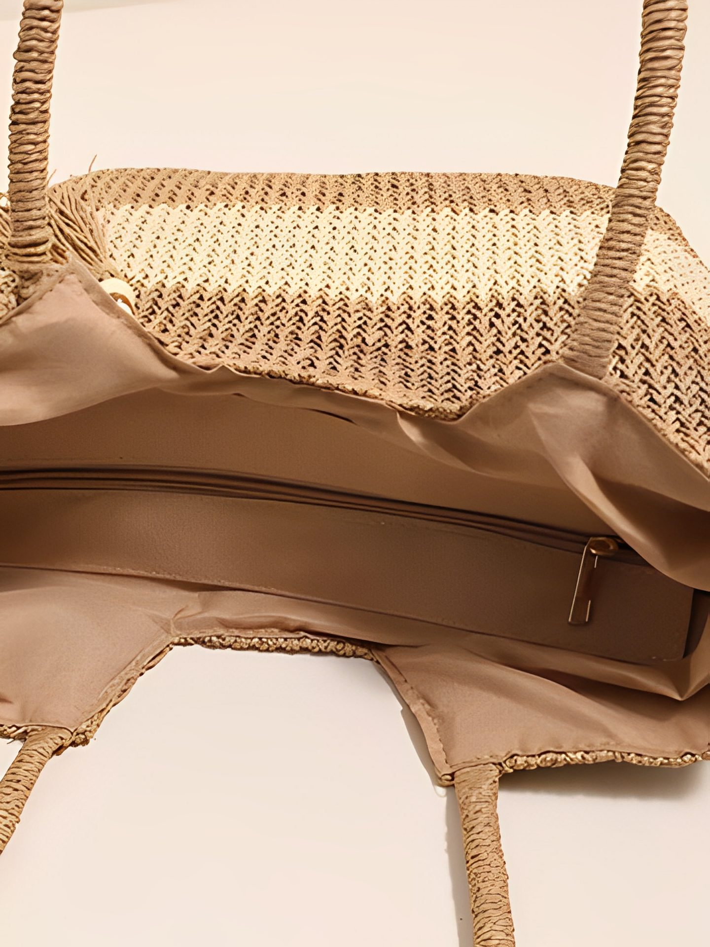 Bolsa Feminina Tote de Palha com Alça de Ombro Trançada para Praia - Manu