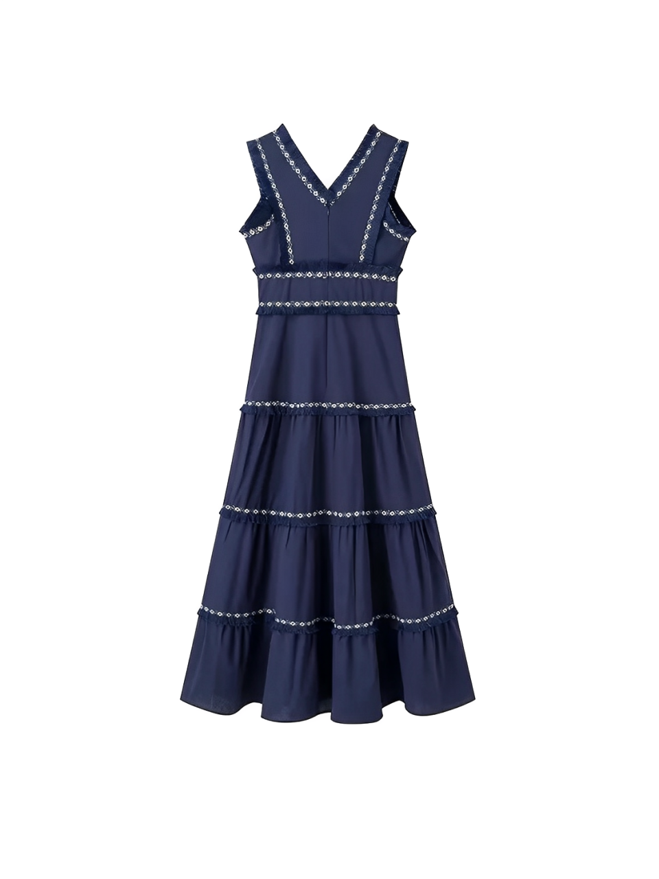 Vestido Feminino Boho Midi com Babados e Decote em V - Amara