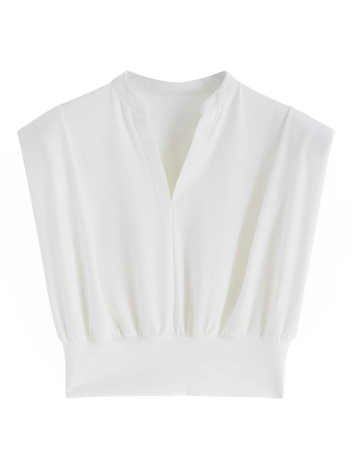 Blusa Feminina Básica com Gola Padre e Decote em V - Veronica
