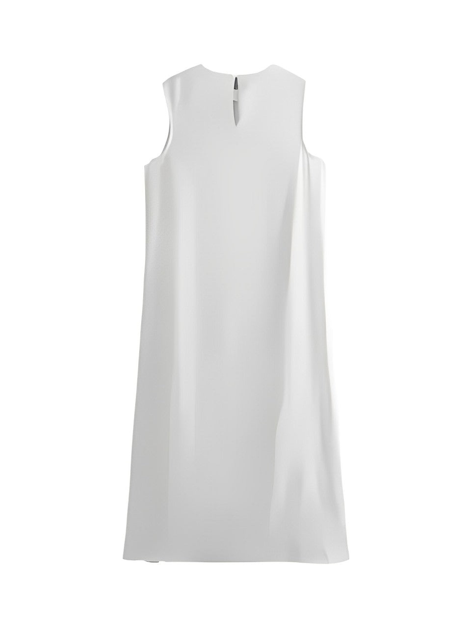 Vestido Feminino Longo com Botões Fenda Lateral e Decote Redondo - Louise
