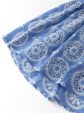 Vestido Feminino Longo Laise Recortes na Cintura e Babados - Catarina