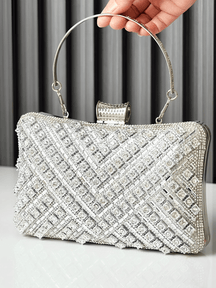 Bolsa Feminina Clutch Com Cristais e Alças Removíveis para Festa  –  Nayra
