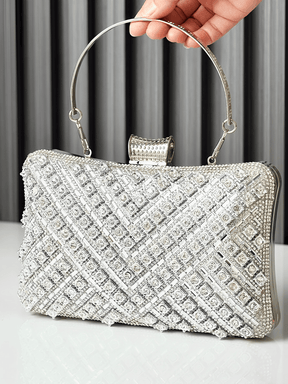 Bolsa Feminina Clutch Com Cristais e Alças Removíveis para Festa  –  Nayra