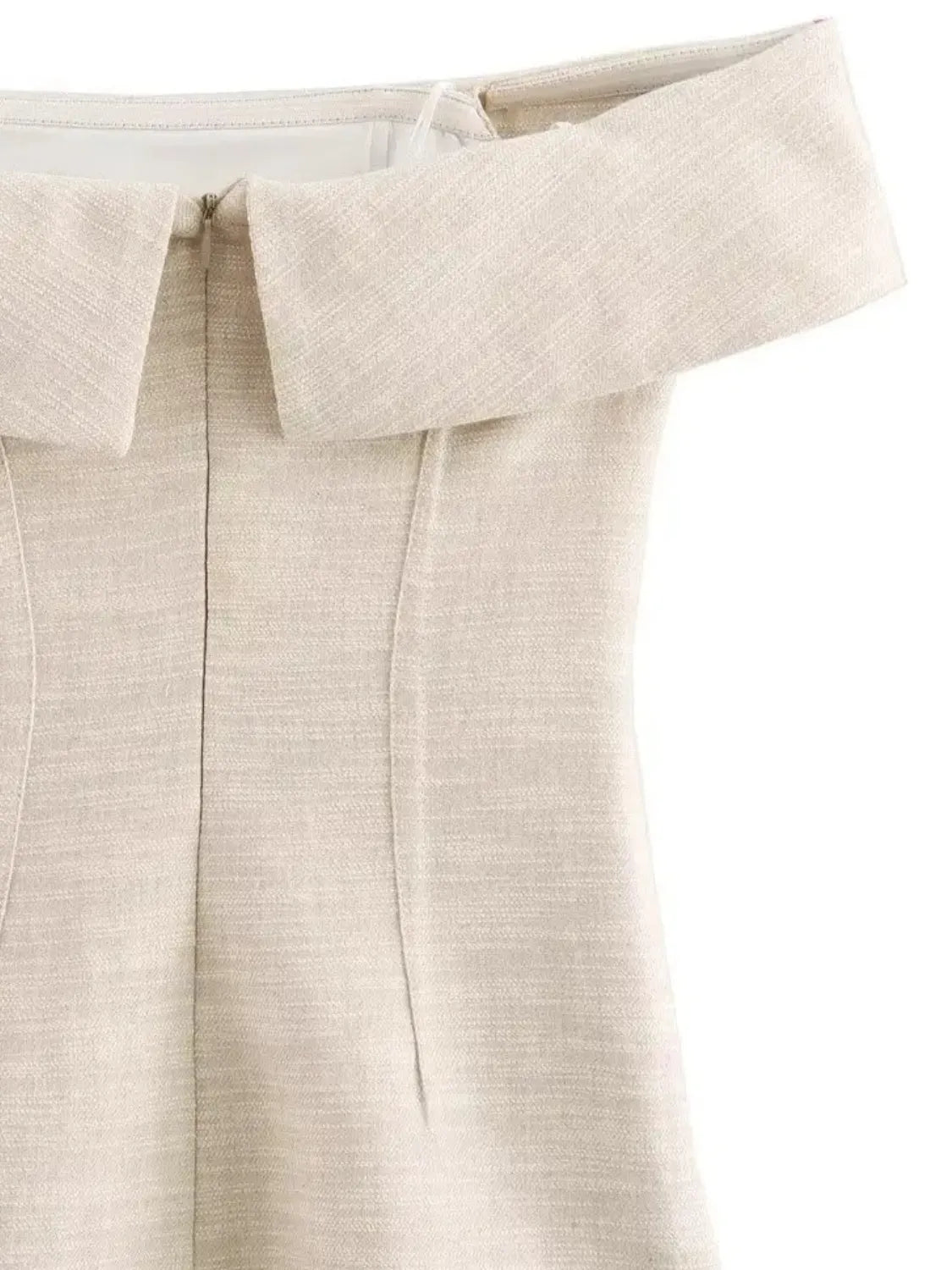 Conjunto Feminino de Linho com Blusa Tomara que Caia e Calça Reta - Heloise