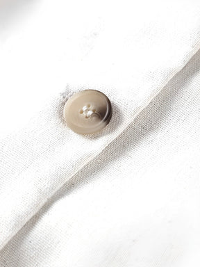 Vestido Feminino Curto em Linho Sem Mangas com Fechamento em Botões - Noemi