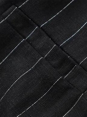Conjunto Feminino Risca de Giz Colete com Botões e Amarração nas Costas e Saia Curta - Dara