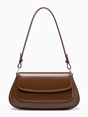 Bolsa Feminina Baguete Tiracolo em Couro PU com Alça Ajustável - Briana