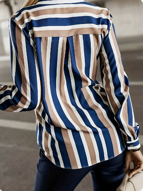 Camisa Feminina Social Listrada Atemporal - Mayra