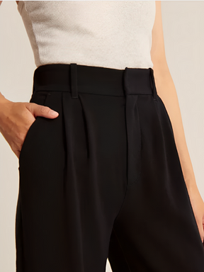 Calça Feminina de Alfaiataria com Cintura Alta e Modelagem Wide Leg – Samira
