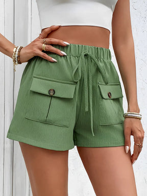 Short Feminino com Bolsos e Cintura Elástica - Livian