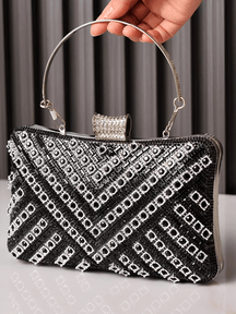 Bolsa Feminina Clutch Com Cristais e Alças Removíveis para Festa  –  Nayra
