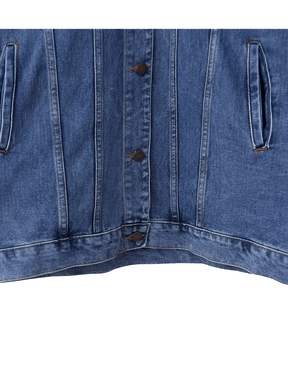 Casaco Feminino Jeans Alongado com Cinto Faixa e Fechamento em Botões – Ariana