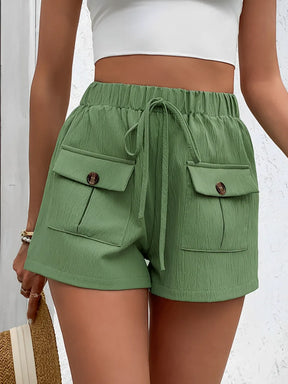 Short Feminino com Bolsos e Cintura Elástica - Livian