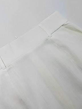 Conjunto Feminino com Blusa de Ombro Único e Saia Longa de Cintura Alta com Amarração e Fenda - Malena