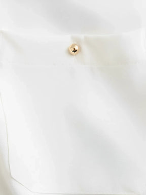 Vestido Feminino Chemise Decote em V com Abertura Frontal em Botões - Alexandra