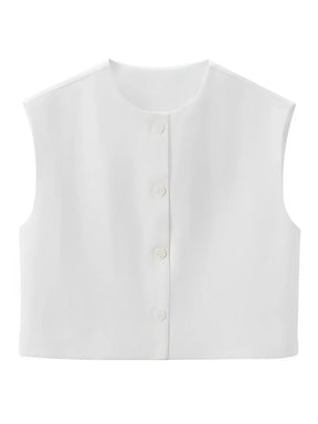 Blusa Feminina Manga Curta com Botões Frontais - Bersan