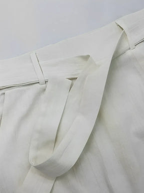 Conjunto Feminino com Blusa de Ombro Único e Saia Longa de Cintura Alta com Amarração e Fenda - Malena