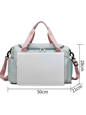 Bolsa Mala Feminina Grande Impermeável com Bolsos Multifuncionais – Kelly
