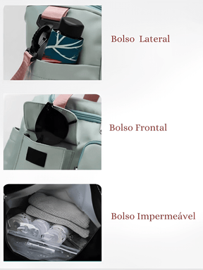 Bolsa Mala Feminina Grande Impermeável com Bolsos Multifuncionais – Kelly