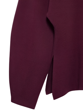Conjunto Feminino de Tricô com Suéter Gola V e Saia Reta com Cintura Elástica - Viviene