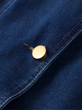 Conjunto Feminino Jeans com Colete de Botões e Short de Cintura Alta - Raiza