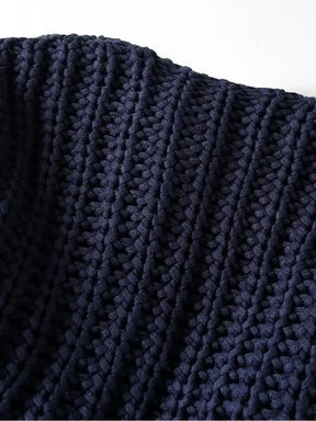 Cardigan Feminino de Tricô Ponto Grosso com Botões e Bolsos - Seraphine