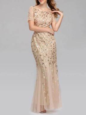 Vestido Feminino Longo de Festa Sereia com Tule e Bordados - Lyra