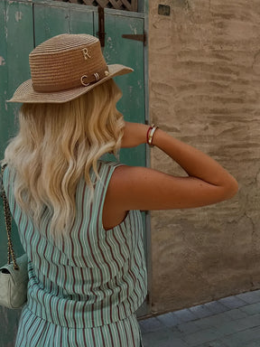 Conjunto Feminino em Tecido Leve com Blusa de Fechamento Frontal e Calça Ajustável - Stephanie