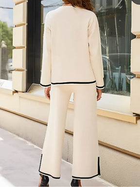 Conjunto Feminino Luna: Blusa Mullet e Calça com Cós Elástico – Look Comfy e Elegante