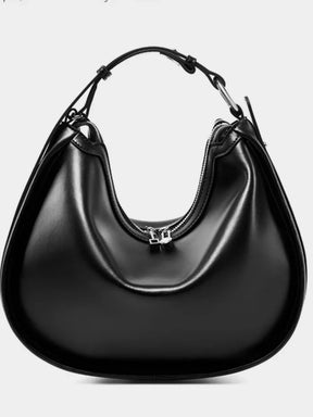Bolsa Feminina de Ombro Meia Lua em Couro com Alça Ajustável - Silvia