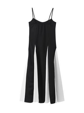 Vestido Feminino Longo Decote Coração Alças Finas Corpete Ajustado - Celine