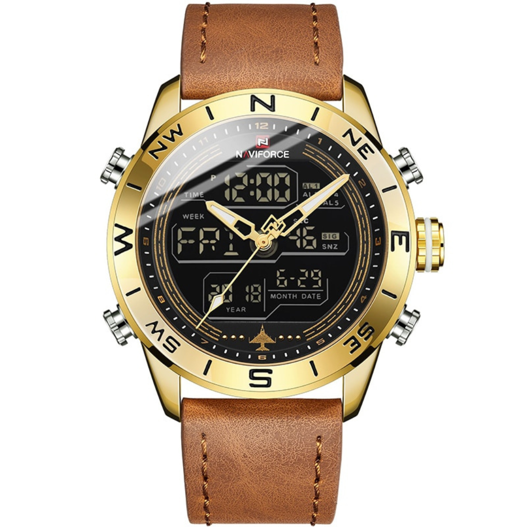 Relógio Naviforce Luxury Pulseira de Couro