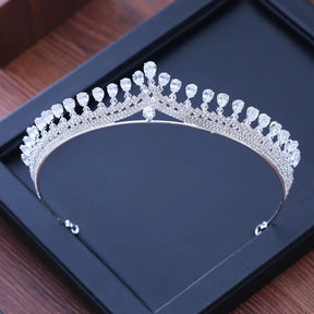 Tiaras Luxuosas de Zircônia Cúbica de Casamento Cristal