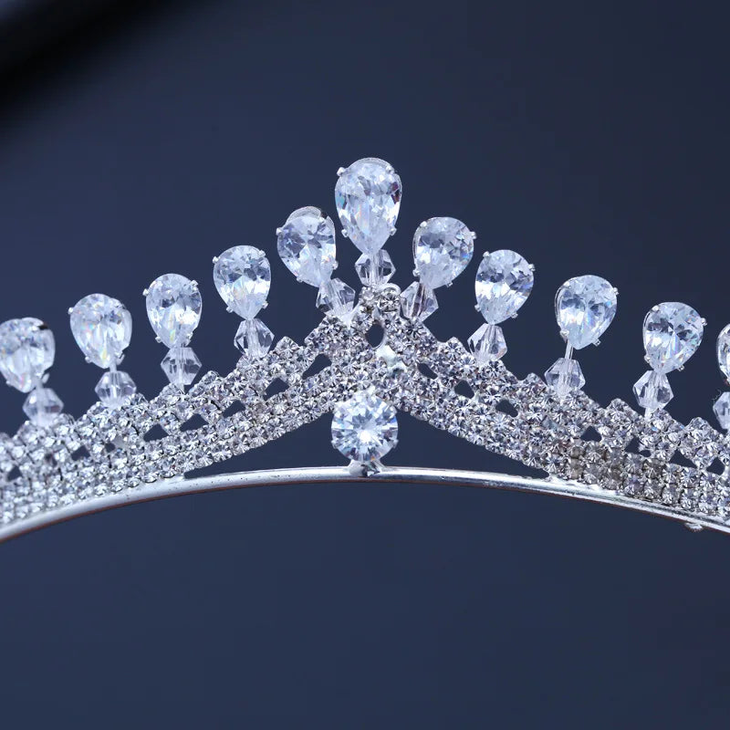 Tiaras Luxuosas de Zircônia Cúbica de Casamento Cristal