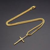 Corrente com Crucifixo Banhado a Ouro 18K