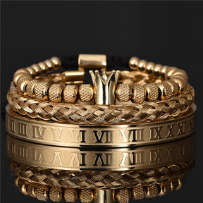 Pulseira Roman King Banhada a Ouro 18k