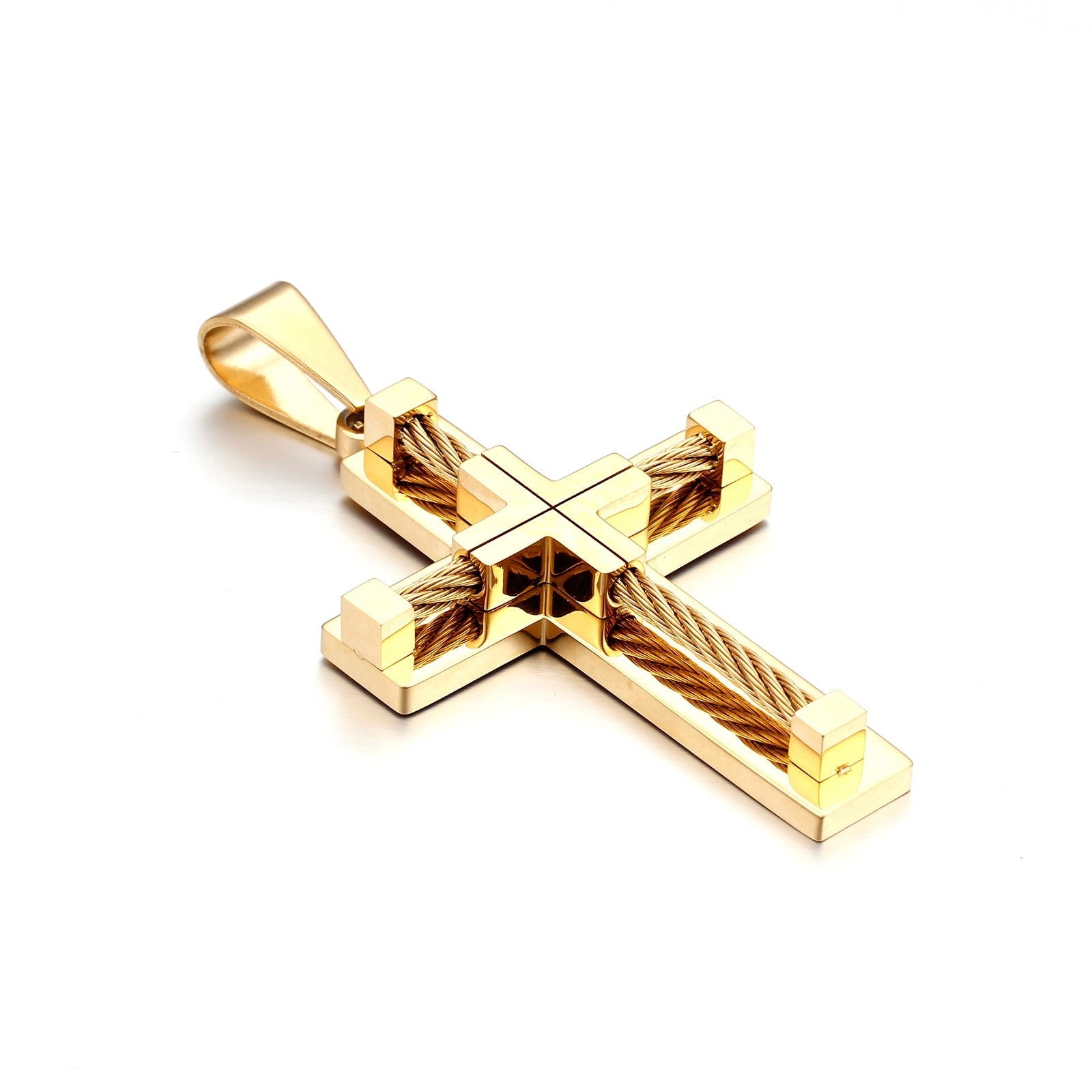 Corrente com Crucifixo Banhado a Ouro 18k - Royal Blink