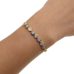 Pulseira Olho Grego com Cristais Compre 1 Leve 2