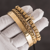 Pulseira Roman King Banhada a Ouro 18k