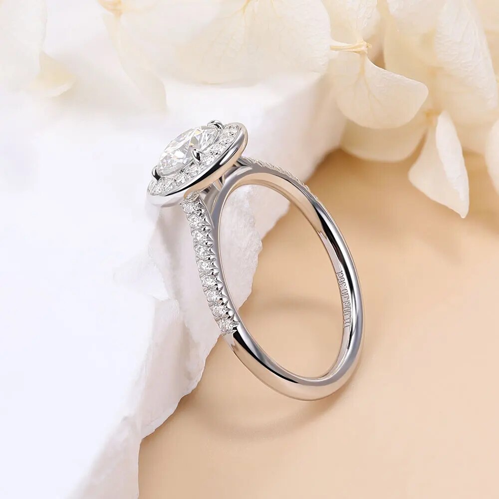 Anel 925 Prata Esterlina Diamante