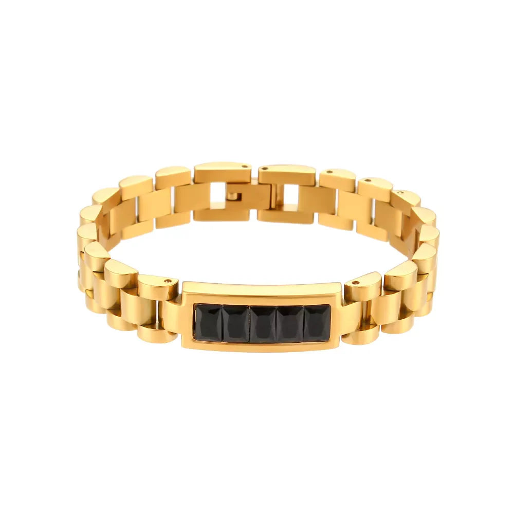 Pulseira Dourado com Zircônia