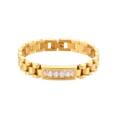 Pulseira Dourado com Zircônia