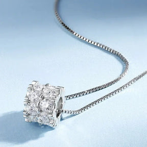 Colar Pingente Moissanite Prata Esterlina 925